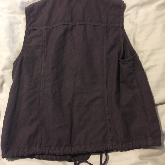J. Crew Purple/Maroon Drawstring Vest - Picture 3 of 4